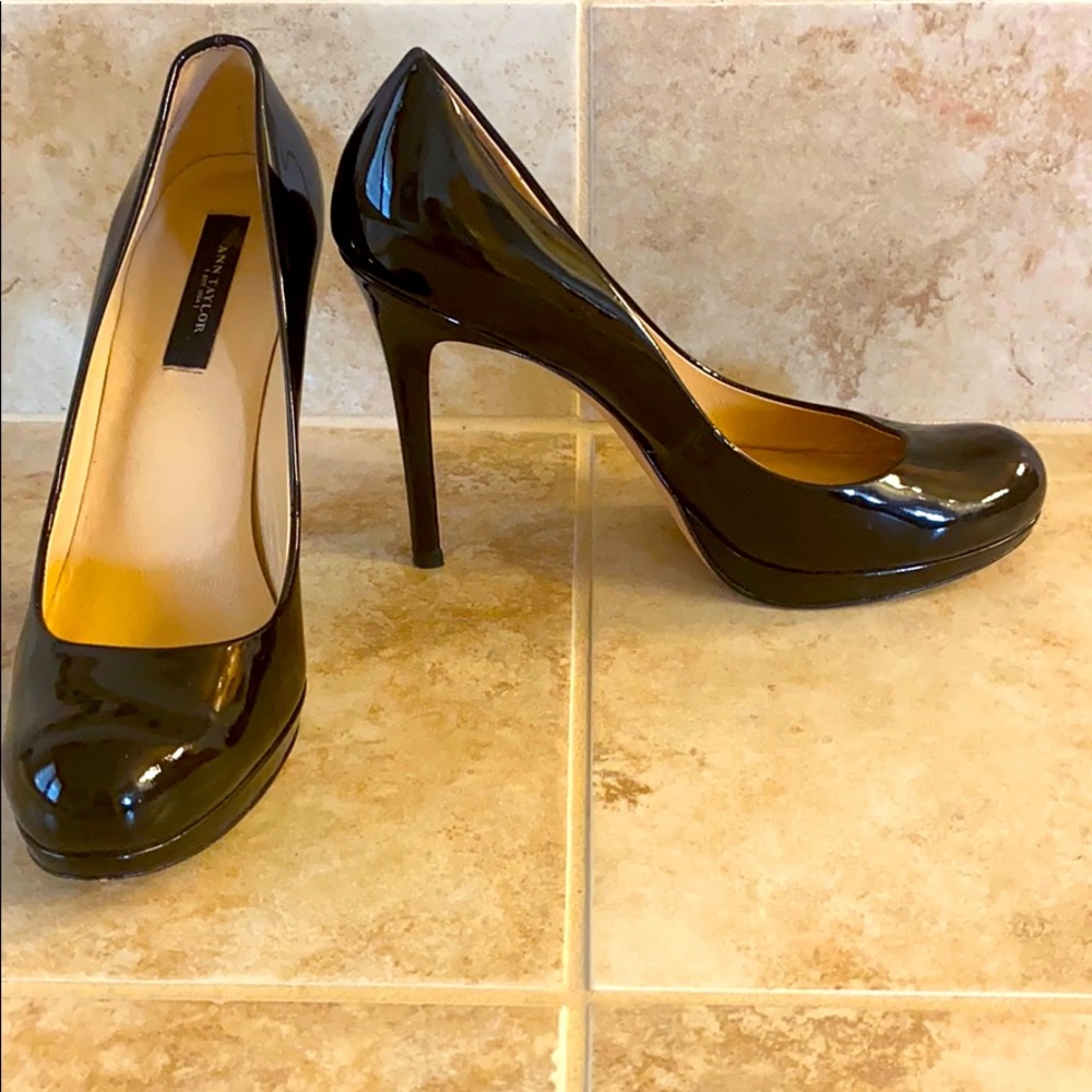 Black Patent Leather Platform Heels